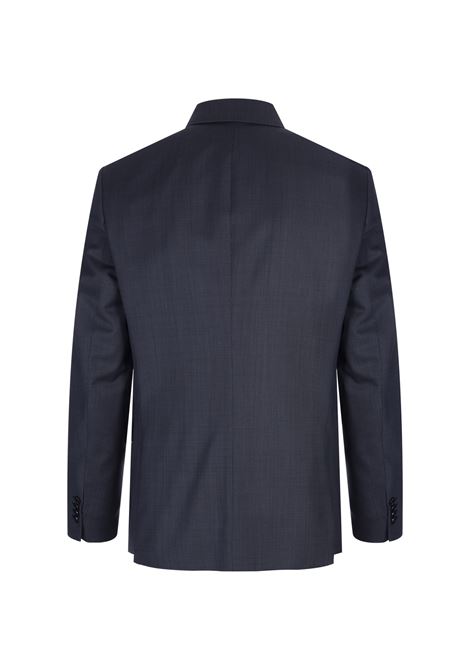 BOSS Abito Slim Fit Doppiopetto In Lana Blu Scuro Con Micromotivo - BOSS Sottocosto