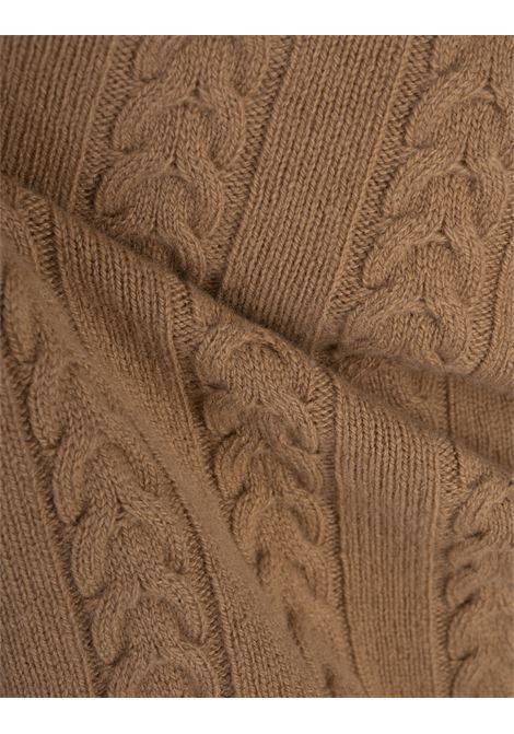 BOSS Maglione Dolcevita In Lana Vergine e Cashmere Beige - BOSS Presa