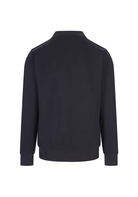 BOSS Felpa Regular Fit Blu Con Patch Monogramma - BOSS Sconto