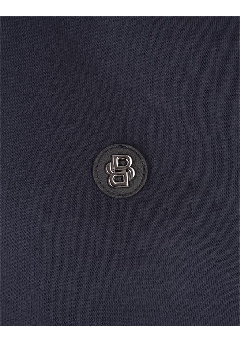 BOSS Felpa Regular Fit Blu Con Patch Monogramma - BOSS Sconto