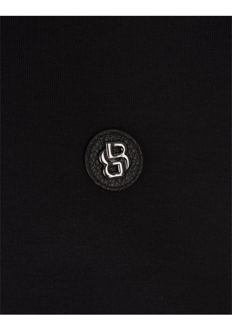 BOSS Felpa Regular Fit Nera Con Patch Monogramma - BOSS Offerta