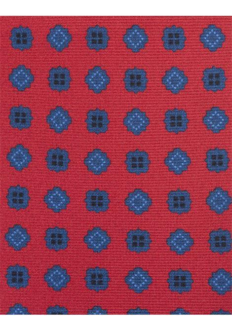 KITON Cravatta Rossa Con Micro Pattern Blu - KITON Online