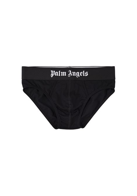 PALM ANGELS Set 2 Slip Neri Con Banda Logo - PALM ANGELS Negozio