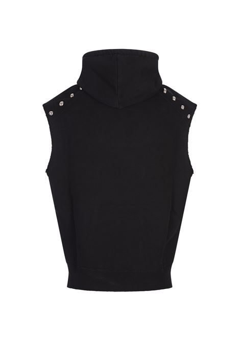ALEXANDER MCQUEEN Felpa Smanicata Nera Con Teschio Capovolto - ALEXANDER MCQUEEN Negozio online di fabbrica