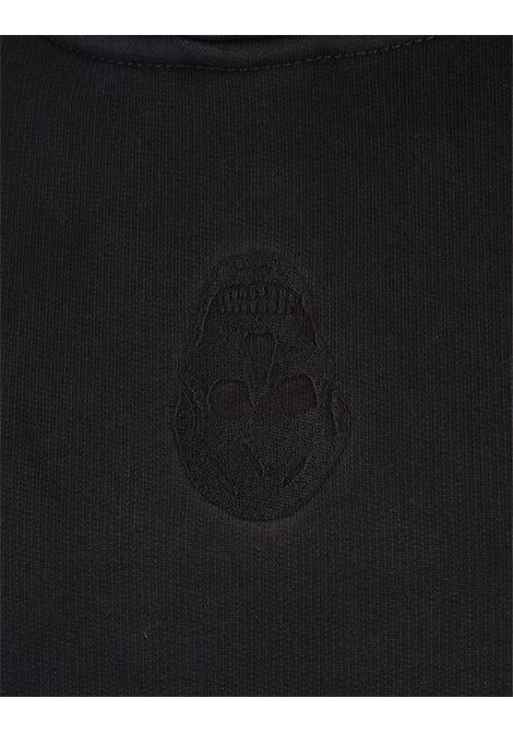 ALEXANDER MCQUEEN Felpa Smanicata Nera Con Teschio Capovolto - ALEXANDER MCQUEEN Negozio online di fabbrica