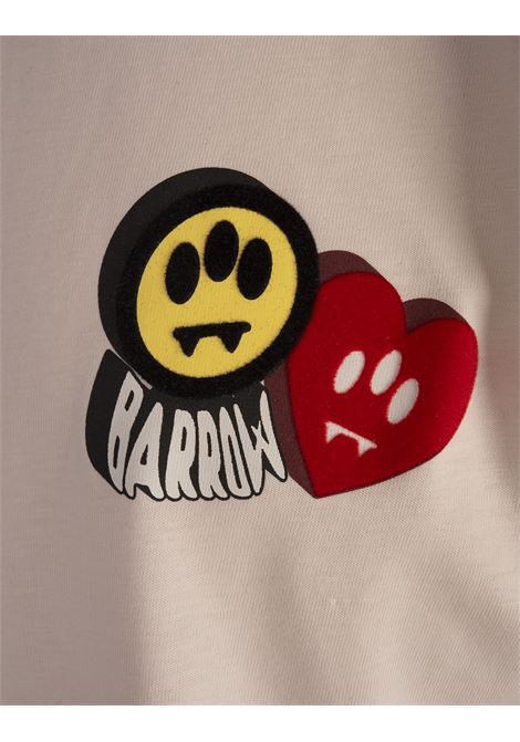 BARROW T-Shirt Bianca Con Stampa Flock - BARROW Comprare a buon mercato