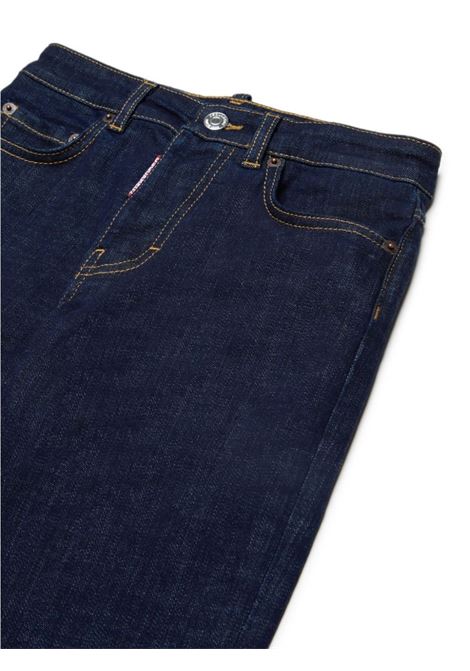 DSQUARED2 KIDS Jeans a Gamba Dritta In Denim Indaco - DSQUARED2 KIDS Offerta esclusiva