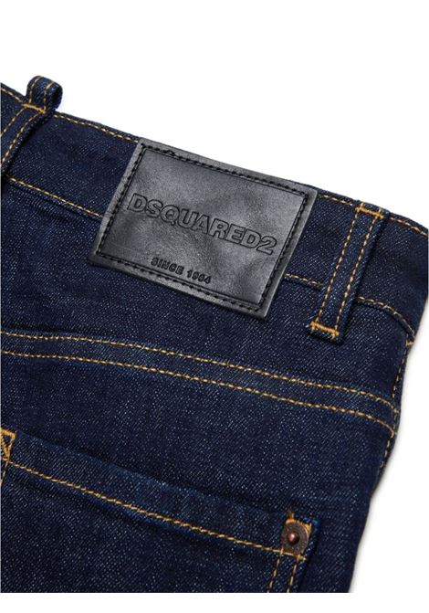 DSQUARED2 KIDS Jeans a Gamba Dritta In Denim Indaco - DSQUARED2 KIDS Offerta esclusiva