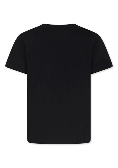 BALMAIN KIDS T-Shirt Nera con Bottoni e Logo Argentati - BALMAIN KIDS Smaltimento dello stoccaggio