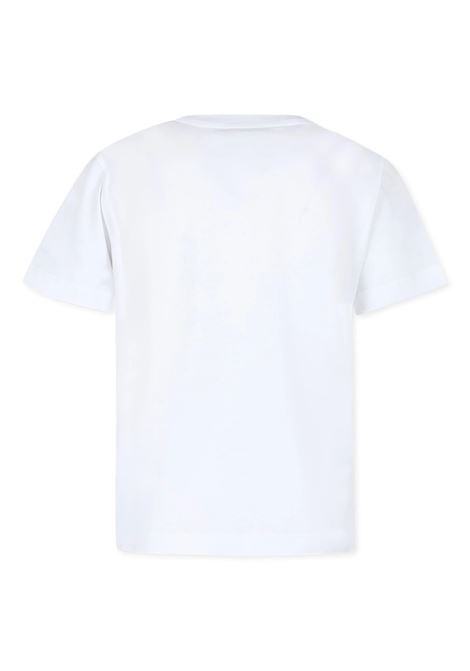 BALMAIN KIDS T-Shirt Bianca con Logo Stile Romano Ricamato - BALMAIN KIDS Offerta migliore