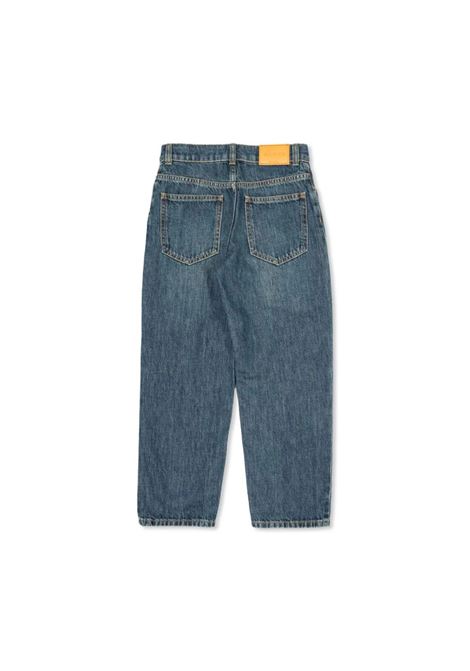 GUCCI KIDS Jeans A Gamba Dritta In Denim Blu Scuro - GUCCI KIDS Ultimi tre giorni