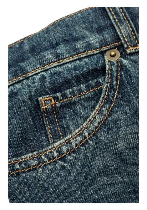 GUCCI KIDS Jeans A Gamba Dritta In Denim Blu Scuro - GUCCI KIDS Ultimi tre giorni