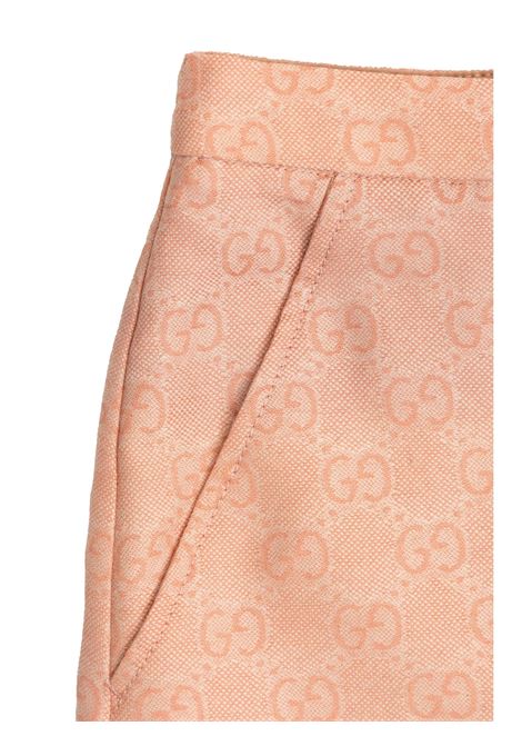 GUCCI KIDS Gonna In Flanella Di Lana Jacquard Gucci Rosa - GUCCI KIDS ACQUISTA ORA