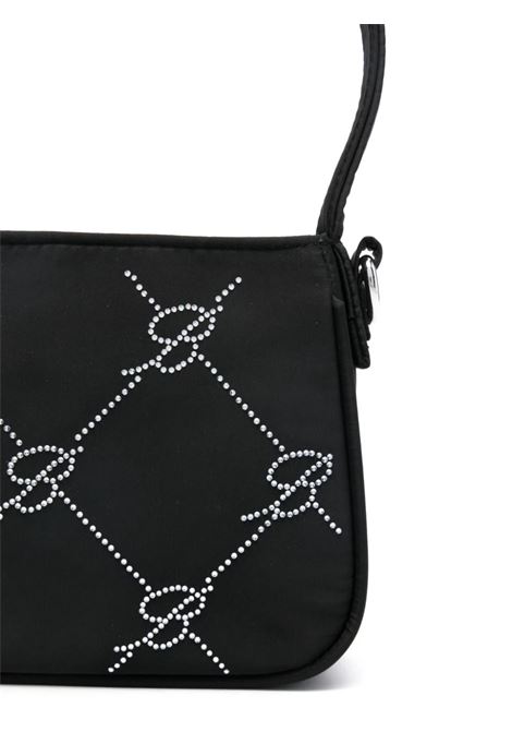 MISS BLUMARINE KIDS Borsa a Mano Nera Con Motivo Monogram Di Strass - MISS BLUMARINE KIDS Fino al 65% di sconto