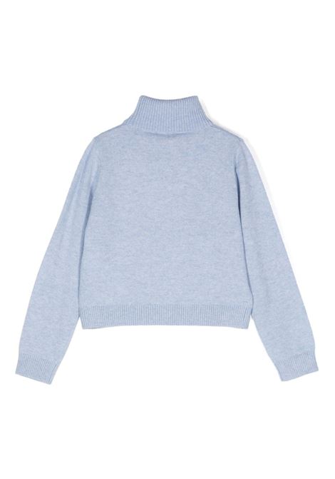 MISS BLUMARINE KIDS Maglione e Collo Alto Azzurro Con Logo Di Strass - MISS BLUMARINE KIDS Solo un giorno rimasto