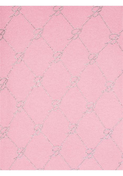 MISS BLUMARINE KIDS Vestitino Rosa Con Motivo Monogram Di Strass - MISS BLUMARINE KIDS Black Friday Prezzi