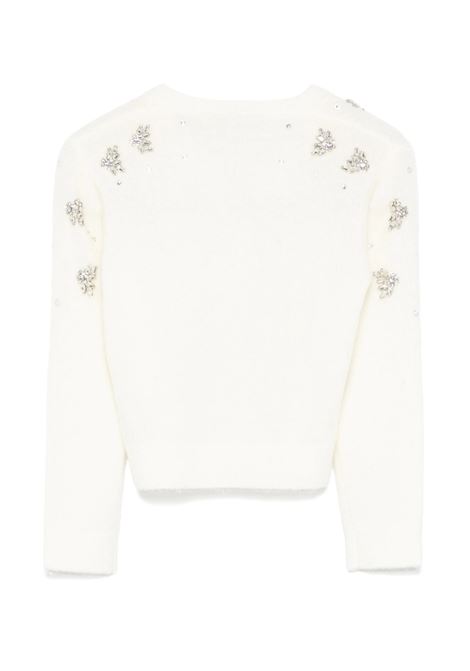 MISS BLUMARINE KIDS Cardigan Bianco Con Applicazione Gioiello - MISS BLUMARINE KIDS Duty-free