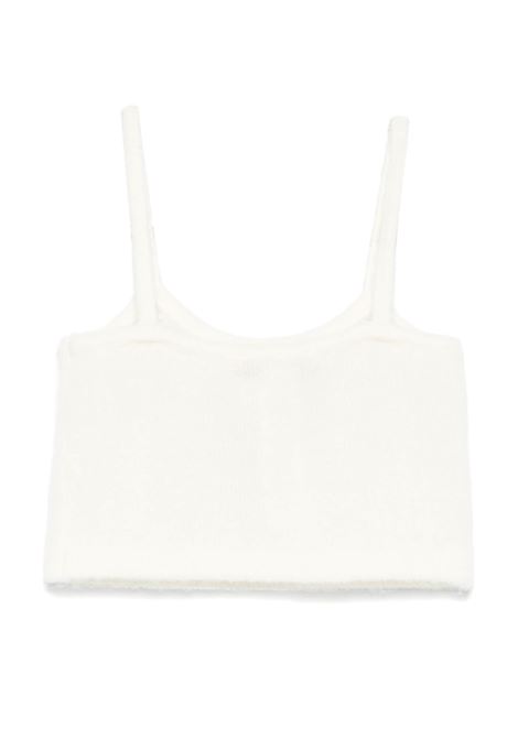 MISS BLUMARINE KIDS Top Crop Bianco Con Applicazione Gioiello - MISS BLUMARINE KIDS 50% di sconto per tempo limitato