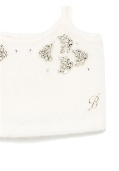 MISS BLUMARINE KIDS Top Crop Bianco Con Applicazione Gioiello - MISS BLUMARINE KIDS 50% di sconto per tempo limitato