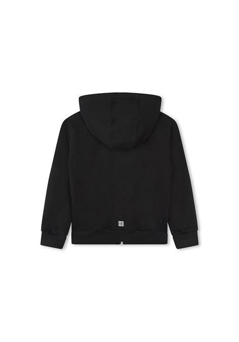 GIVENCHY KIDS Felpa Zip-Up Nera Con Cappuccio e Logo GIVENCHY 4G - GIVENCHY KIDS Presa
