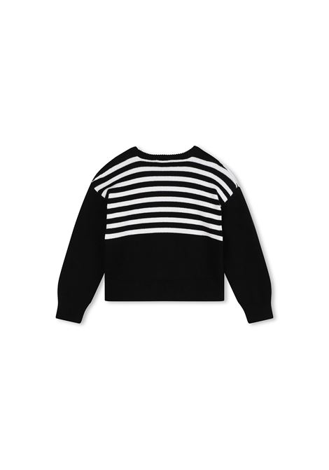 GIVENCHY KIDS Pullover Nero Con Motivo 4G e Motivo a Righe - GIVENCHY KIDS Sconto