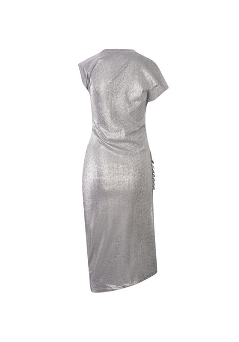 RABANNE Abito Midi In Lurex Drappeggiato Argento - RABANNE Hotsell