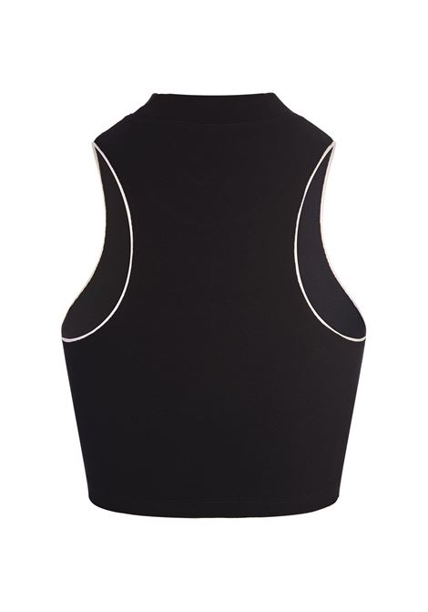 PALM ANGELS Top Crop Nero Con Monogramma PA - PALM ANGELS Nuova