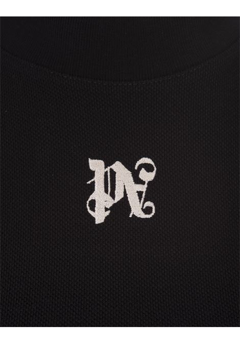PALM ANGELS Top Crop Nero Con Monogramma PA - PALM ANGELS Nuova