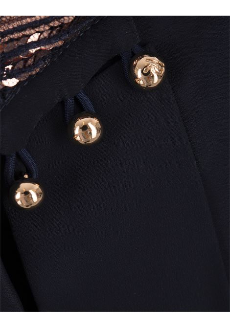 RABANNE Haut Top Short Sleeves Navy Gold Bronze - RABANNE Shopping online
