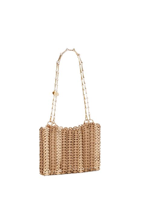 RABANNE 1969 Square Bag Dorata In Metallo e Pelle - RABANNE Vendite stagionali