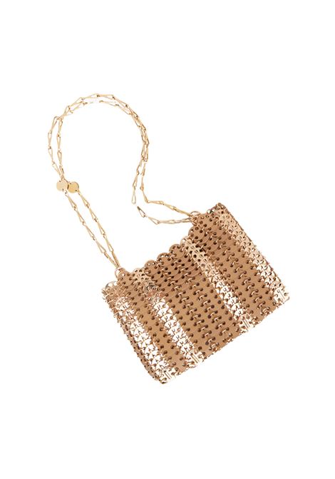 RABANNE 1969 Square Bag Dorata In Metallo e Pelle - RABANNE Vendite stagionali