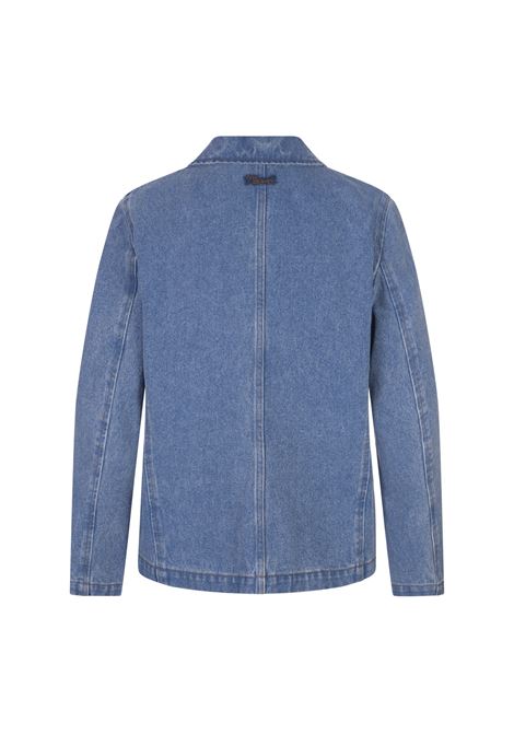 MARNI Blazer Monopetto In Denim Blu - MARNI Vendita calda