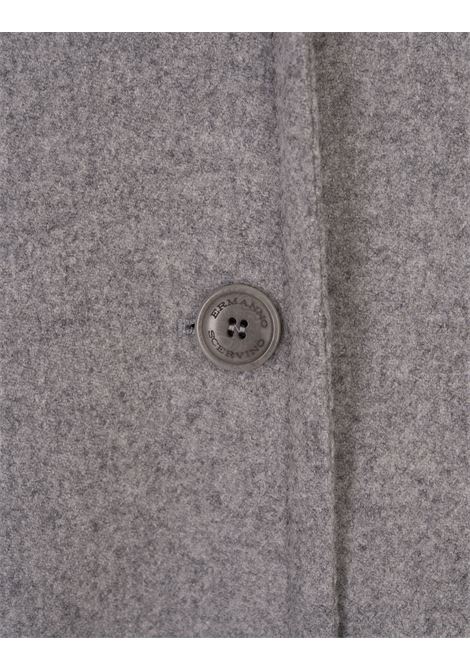 ERMANNO SCERVINO Cappotto In Panno Grigio Con Collo In Maglia - ERMANNO SCERVINO Offerta migliore