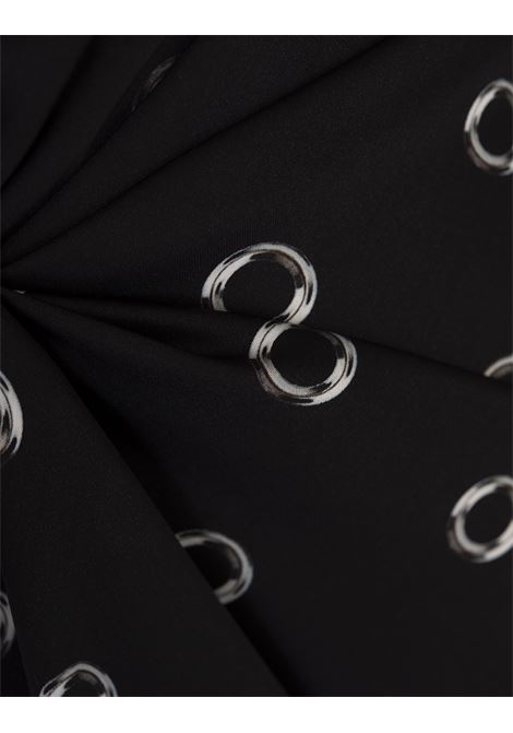 MSGM Abito Midi In Viscosa Nera Stampata - MSGM Latest fashion