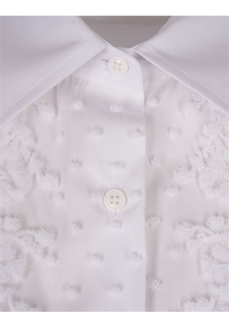 ERMANNO SCERVINO Camicia Bianca Con Plastron Ricamato - ERMANNO SCERVINO Online Outlet