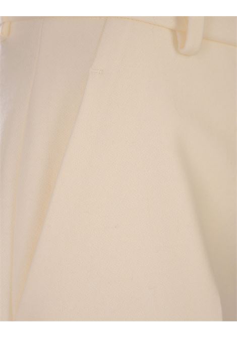 ERMANNO SCERVINO Pantaloni Ampi In Lana Vergine Bianca - ERMANNO SCERVINO Grandi sconti