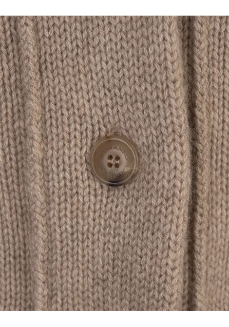 ERMANNO SCERVINO Cardigan In Cashmere Marrone Con Punto Smock - ERMANNO SCERVINO Bestseller