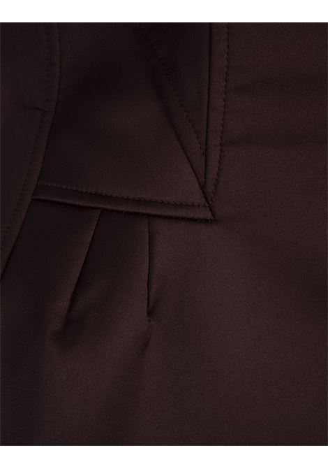 ERMANNO SCERVINO Abito Bustier Corto In Satin Marrone - ERMANNO SCERVINO Offerte stagionali