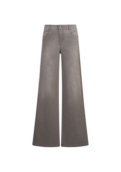 ERMANNO SCERVINO Jeans a Gamba Ampia In Denim Grigio - ERMANNO SCERVINO Prezzo basso