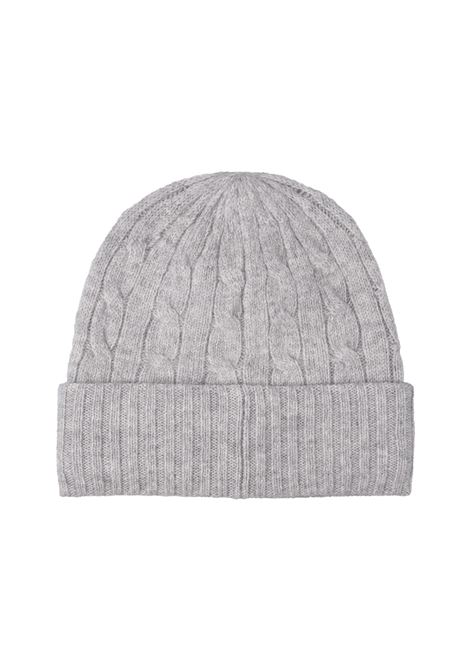 RALPH LAUREN Beanie In Lana e Cashmere a Trecce Grigio - RALPH LAUREN Ultimi due giorni