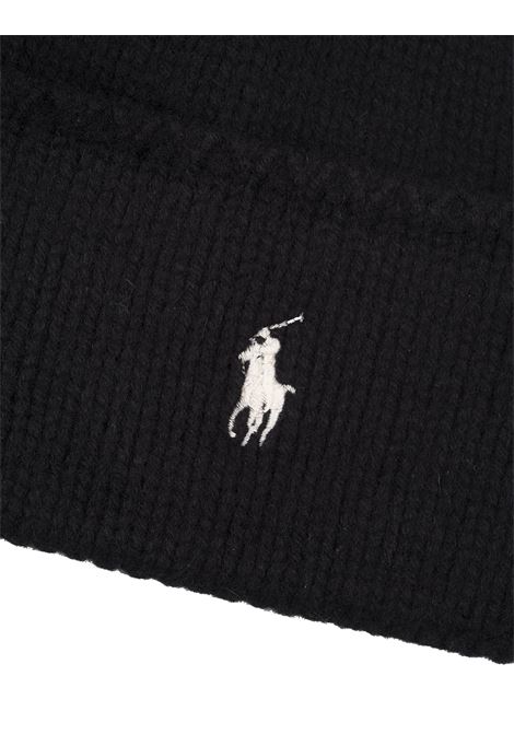 RALPH LAUREN Berretto Polo Pony In Lana Nera - RALPH LAUREN Fino al 60% di sconto