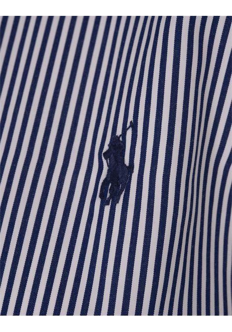 RALPH LAUREN Camicia Slim Fit In Cotone a Righe Bianco e Blu - RALPH LAUREN Only for today