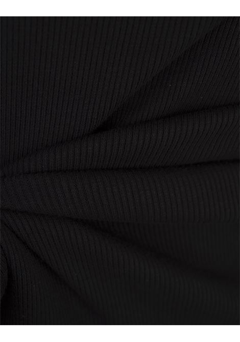 OFF-WHITE Abito Midi Aderente Nero Con Logo - OFF-WHITE Offerta speciale della fabbrica