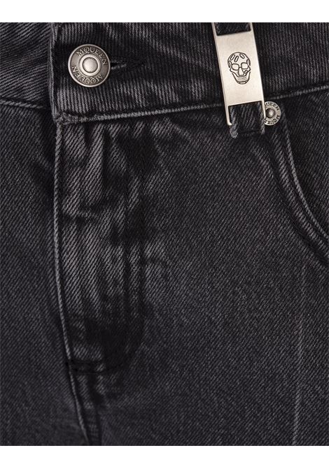 ALEXANDER MCQUEEN Jeans Mini Flare In Denim Grigio - ALEXANDER MCQUEEN 50% di sconto con spedizione gratuita
