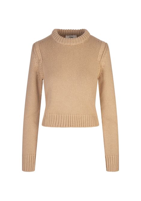 CHLOÉ Pullover in Cotone e Cashmmere Ultimate Nude - CHLOÉ Officina