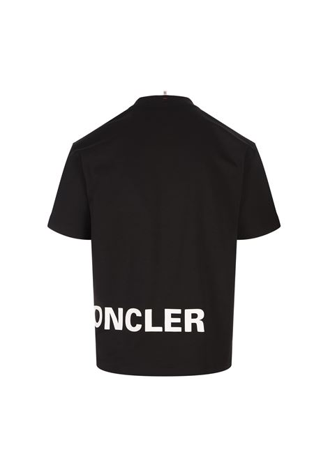 MONCLER GRENOBLE T-Shirt Nera Con Logo Moncler Grenoble - MONCLER GRENOBLE Sconti questo mese