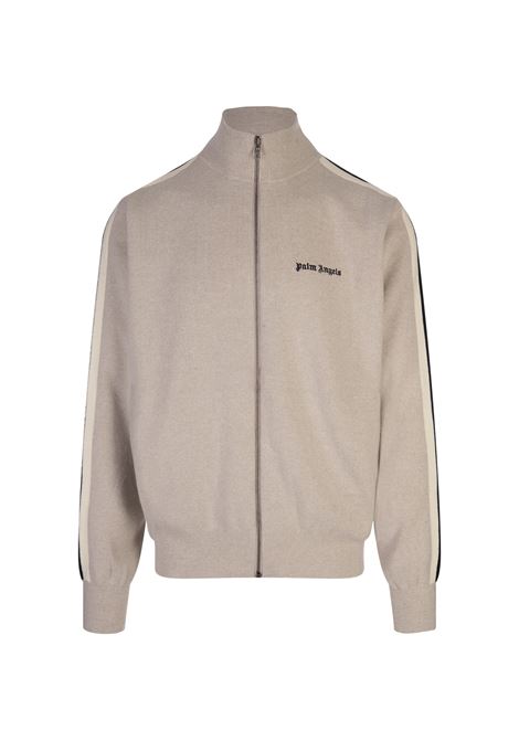 PALM ANGELS Giacca Track In Lana e Cashmere Beige Chiaro - PALM ANGELS Vendita