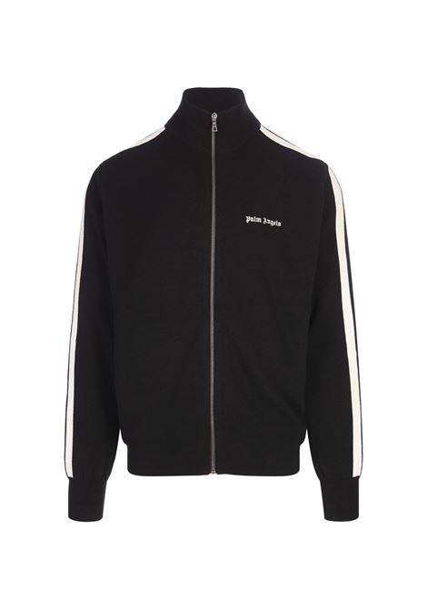 PALM ANGELS Giacca Track In Lana e Cashmere Nera - PALM ANGELS