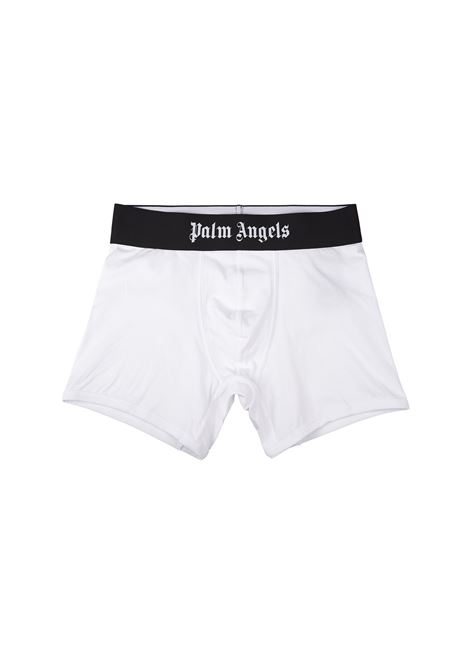 PALM ANGELS Set di 2 Boxer In Nero e Bianco Con Banda Logo - PALM ANGELS Spedizione Gratuita