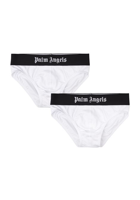 PALM ANGELS Set 2 Slip Bianchi Con Banda Logo - PALM ANGELS Pezzi Unici